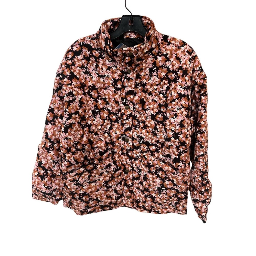 Social Standard Sanctuary Womens Floral Quilted Twill Jacket Sz L MSRP $149 NWT